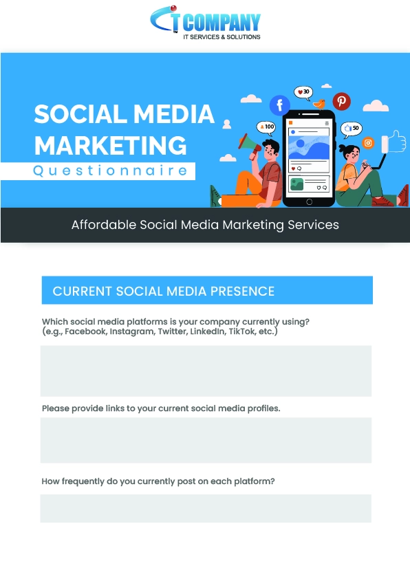 Social Media Marketing Services Questionnaire